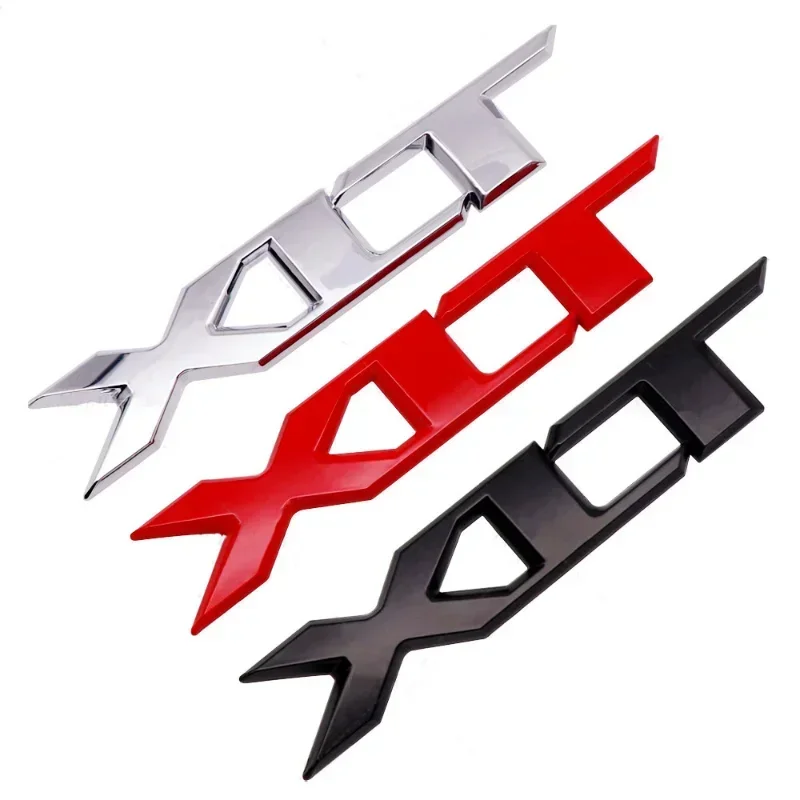 3D Metal Chrome Red Black Logo XLT Emblem Car Badge Rear Trunk Decal For Ford RANGER XLT Stikcer Accessories