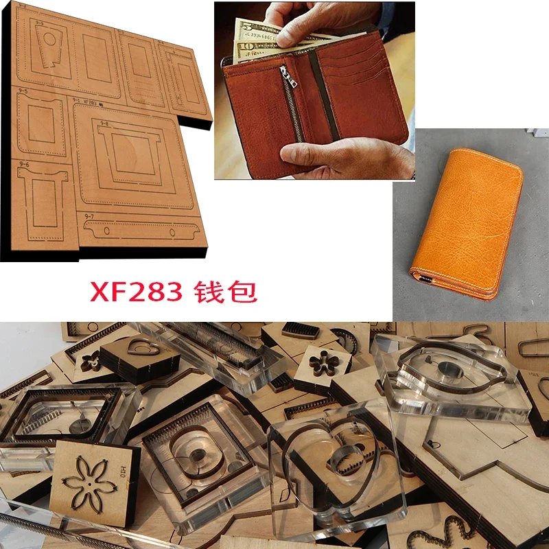 

New Japan Steel Blade Wooden Die Bifold Wallet Leather Craft Punch Hand Tool Cut Knife Mould XF283 Leather Tools