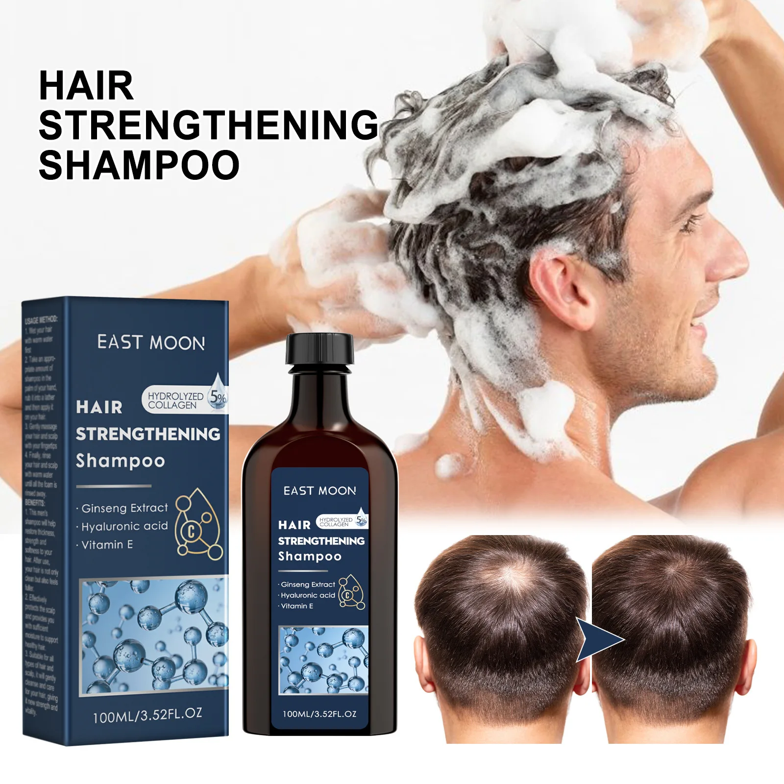 

Men's Shampoo Deep Cleaning Moisturizing Hair Root Anti-Drop Tough Hair-Fixing Deny Hair Nourising Scalp Anti-Hair Loss