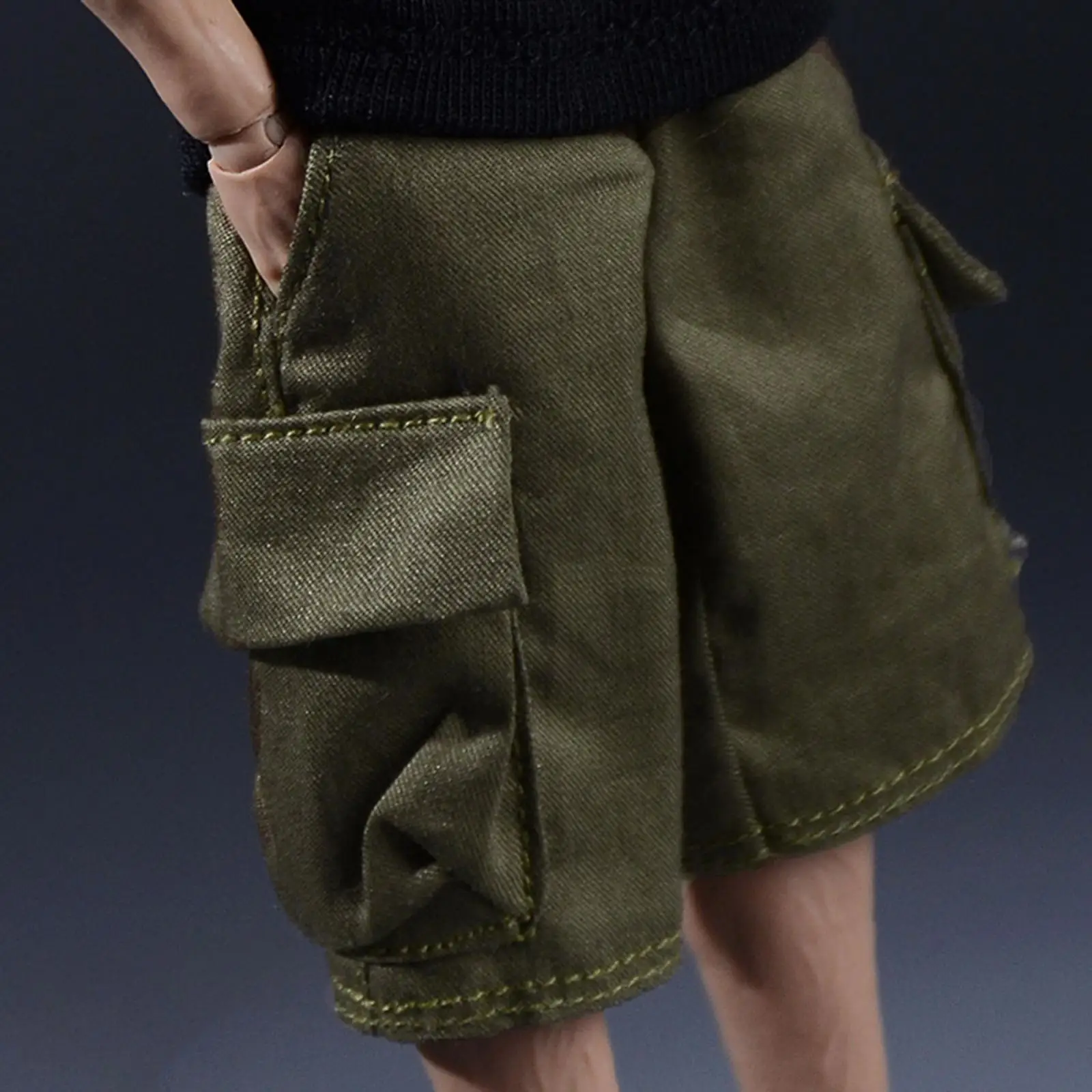 Short Cargo pour figurine masculine, pour figurines d'action de 6 pouces, accessoires de Costume, noir, 1/12