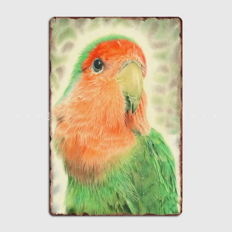 Peach Faced Lovebird  wall decor  posters  room decoration  elf bar  metal wall decor  home decor  decorative art