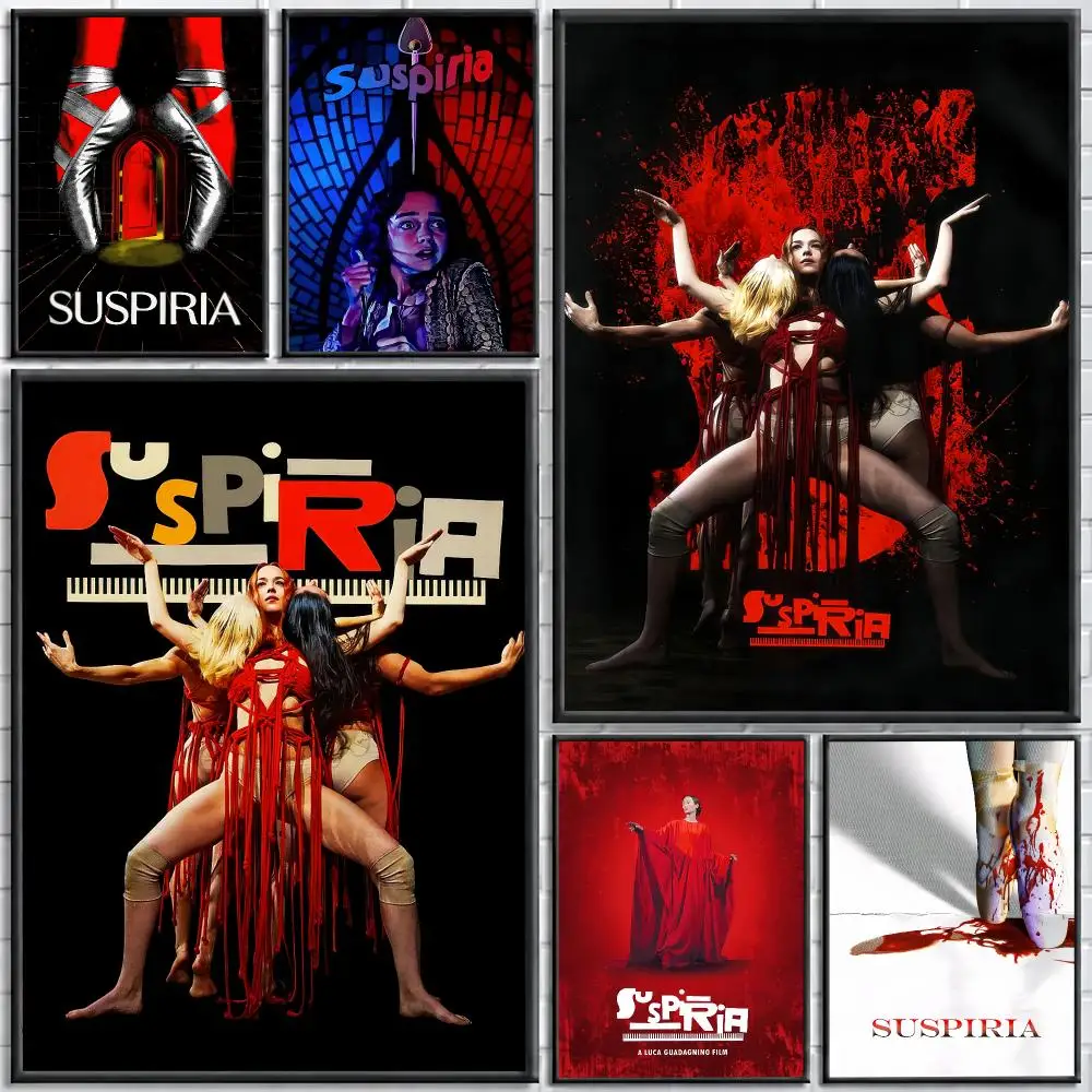 Movie Suspiria Painting Calligraphy Stylish Canvas Poster Wall Art for Living Room Bedroom Cafe Office Decor Gift