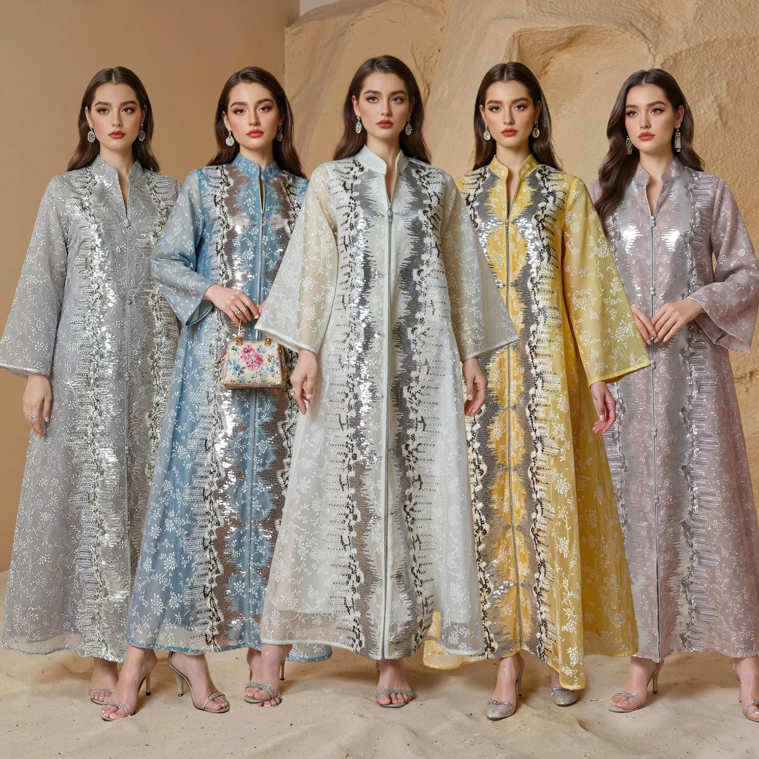 Summer Clothing Affordable - Gaun panjang elegan berbahan jaring yang