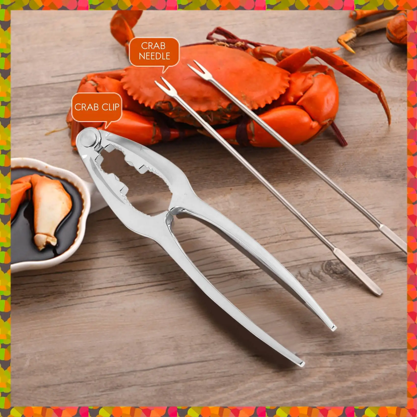 Promotion! Seafood Crackers Tools Nutcrackers Set, Crab Nut Lobster Opener Shellfish Lobster Leg Sheller Kitchen Kits 9 Pack