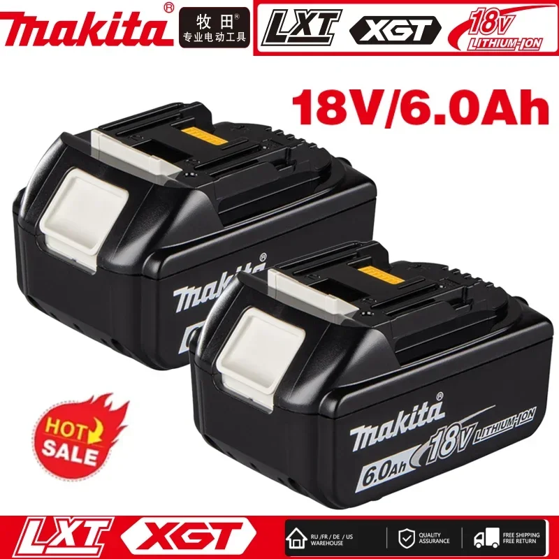 Литий-ионный аккумулятор Makita 18 В, 6 Ач, 5 Ач, 3 Ач, замена LXT BL1860B BL1850 BL1830 DHP482RFX9 BL1815 LXT400 для аккумуляторных дрелей