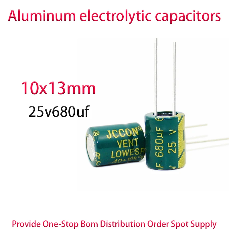 

25v680uf 10x13mm 100PCS Direct insertion Aluminum electrolytic capacitors