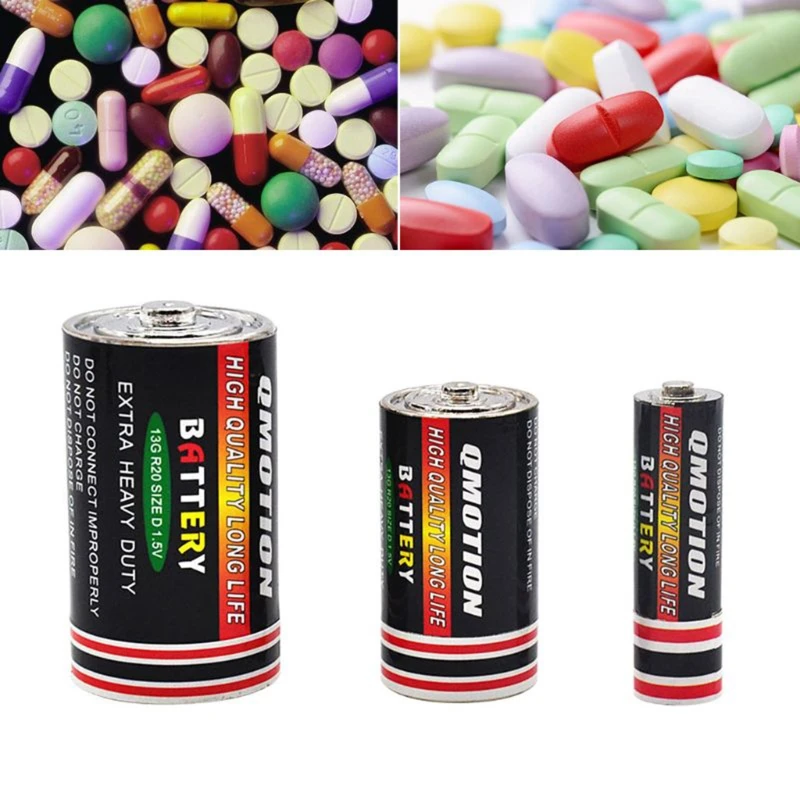 Battery Secret for Pill Box 3pcs/set Porable Storage for Case