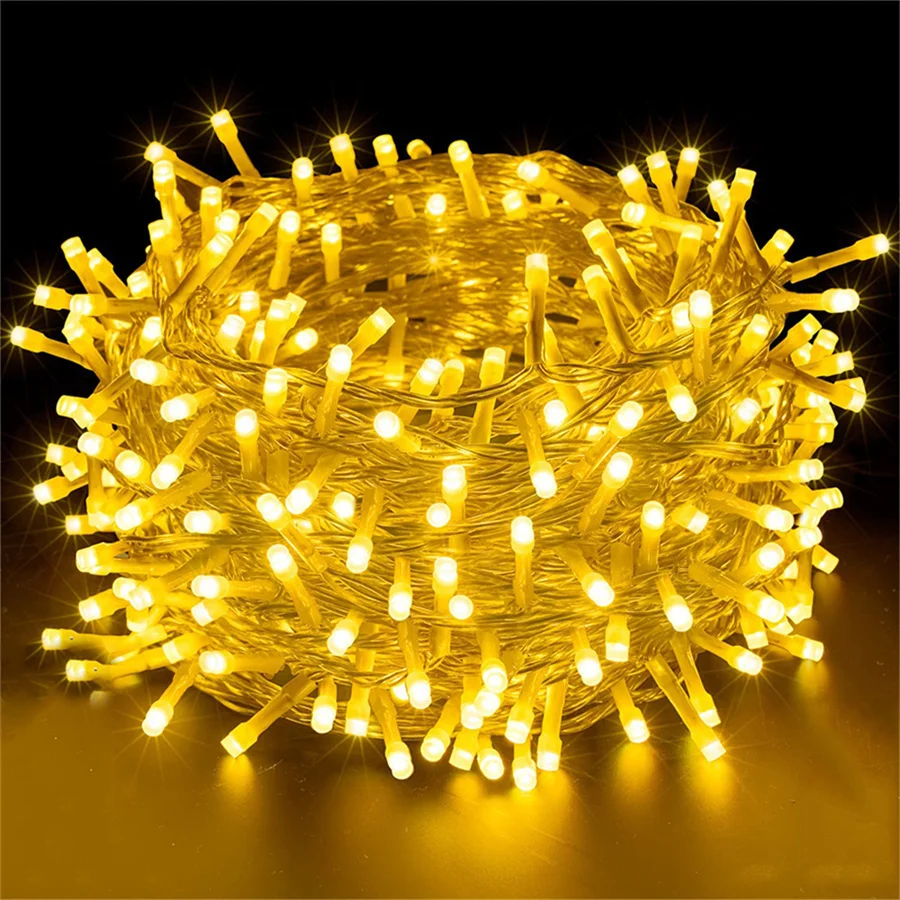 

100M 200M 500M 600M Christmas String Light Outdoor Christmas Garland Lights Clear Wire Plug in Tree Twinkle Fairy String Light