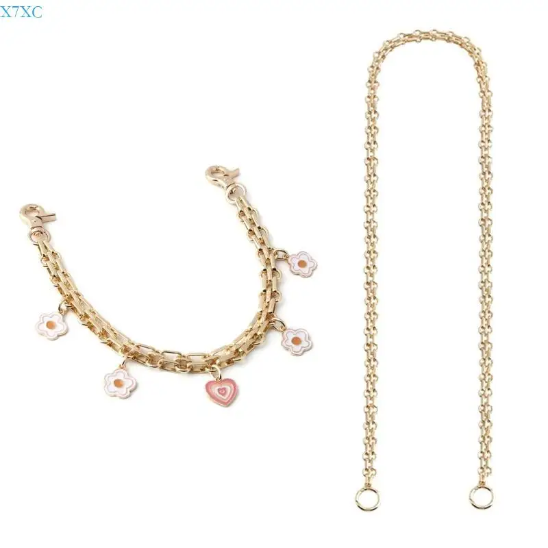 

X7XC Flower Strawberry Chain Decoration Bag Accesories For Commuting And Celebrations