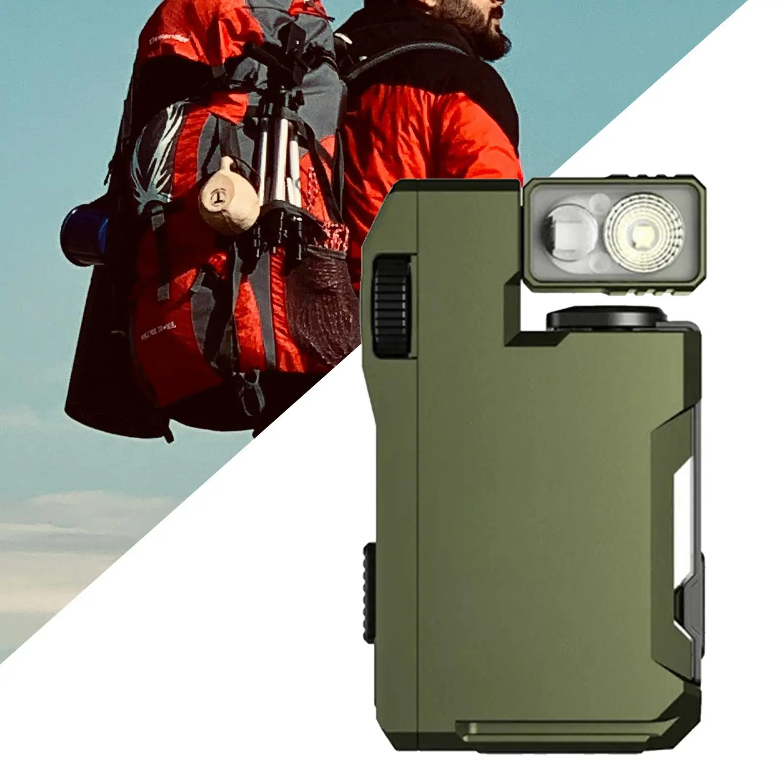 Magnetische zaklamp Oplaadbaar 400 lumen Draagbare zakkampeerlamp Overlevingsuitrusting en benodigdheden voor uitval Binnenvissen