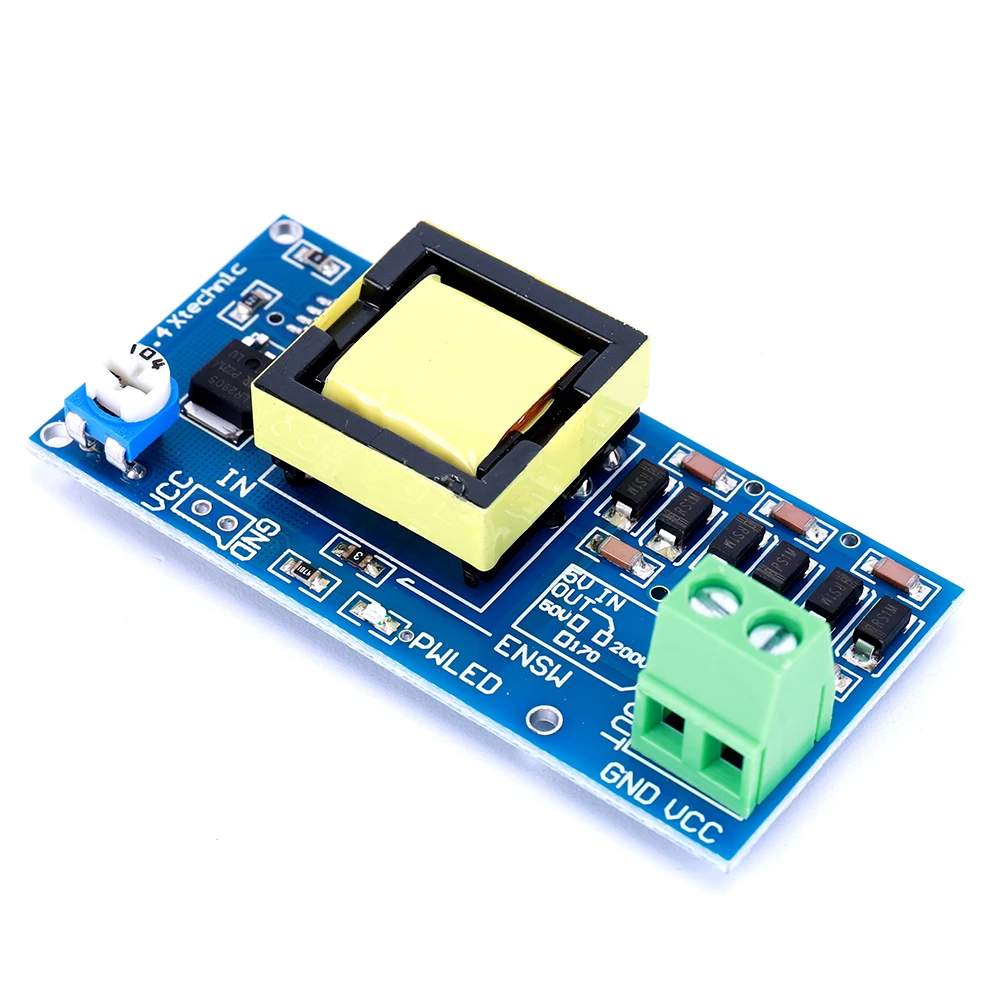 High Voltage Capacitor Charging Boost Module Step Up Power Supply for 5V to 12V Input Adjustable Output 300V to 1200V