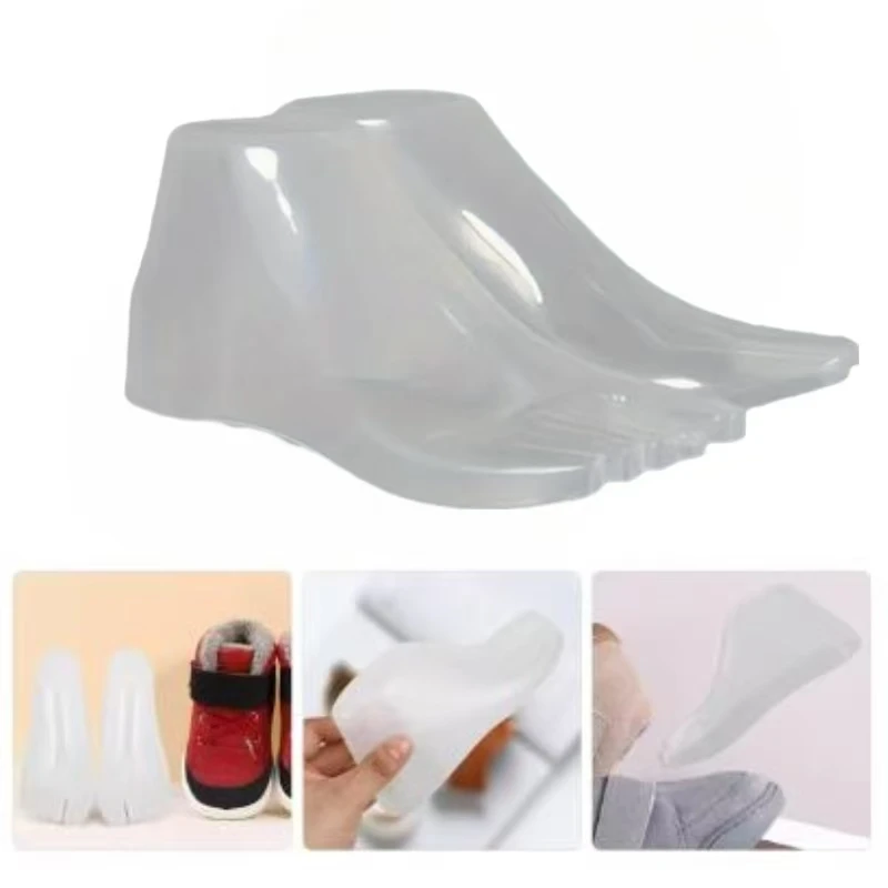 2Pcs Plastic Feet Models Adult Hollow Shoe Foot Support Suitable for Shoe Display & Stuffing & Extension Durable Shoe Accessory