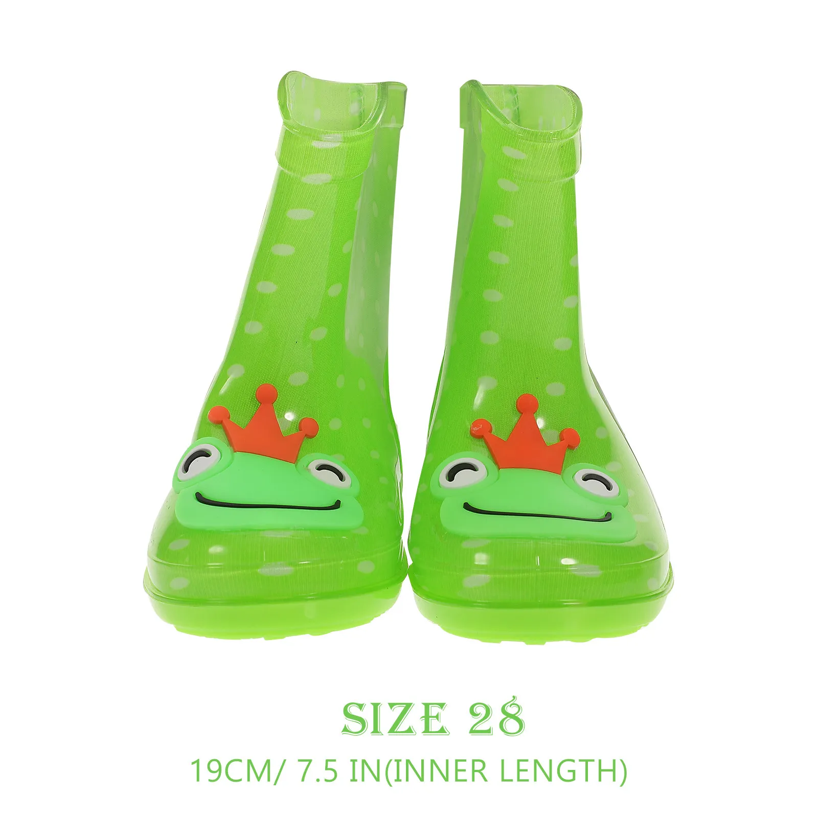 Kids Rain Boots Cartoon Style Waterproof PVC Material Anti Skid Wear Resistant Thick Sole Heel Protection Rain Shoes for Boys