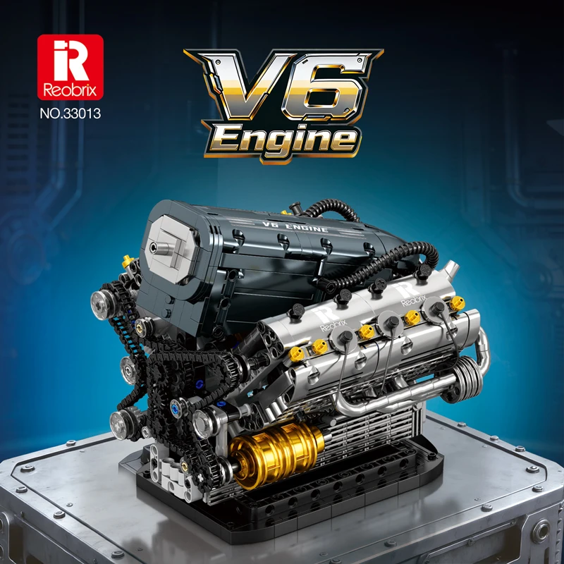 

2026 New 1268 PCS MOC V6 Engine Building Kit, DIY Mechanical Working Model, STEM Educational Toy & Collector Gift for All Ages