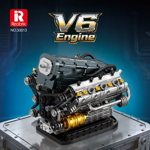 2026 New 1268 PCS MOC V6 Engine Building Kit, DIY Mechanical Working Model, STEM Educational Toy & Collector Gift for All Ages