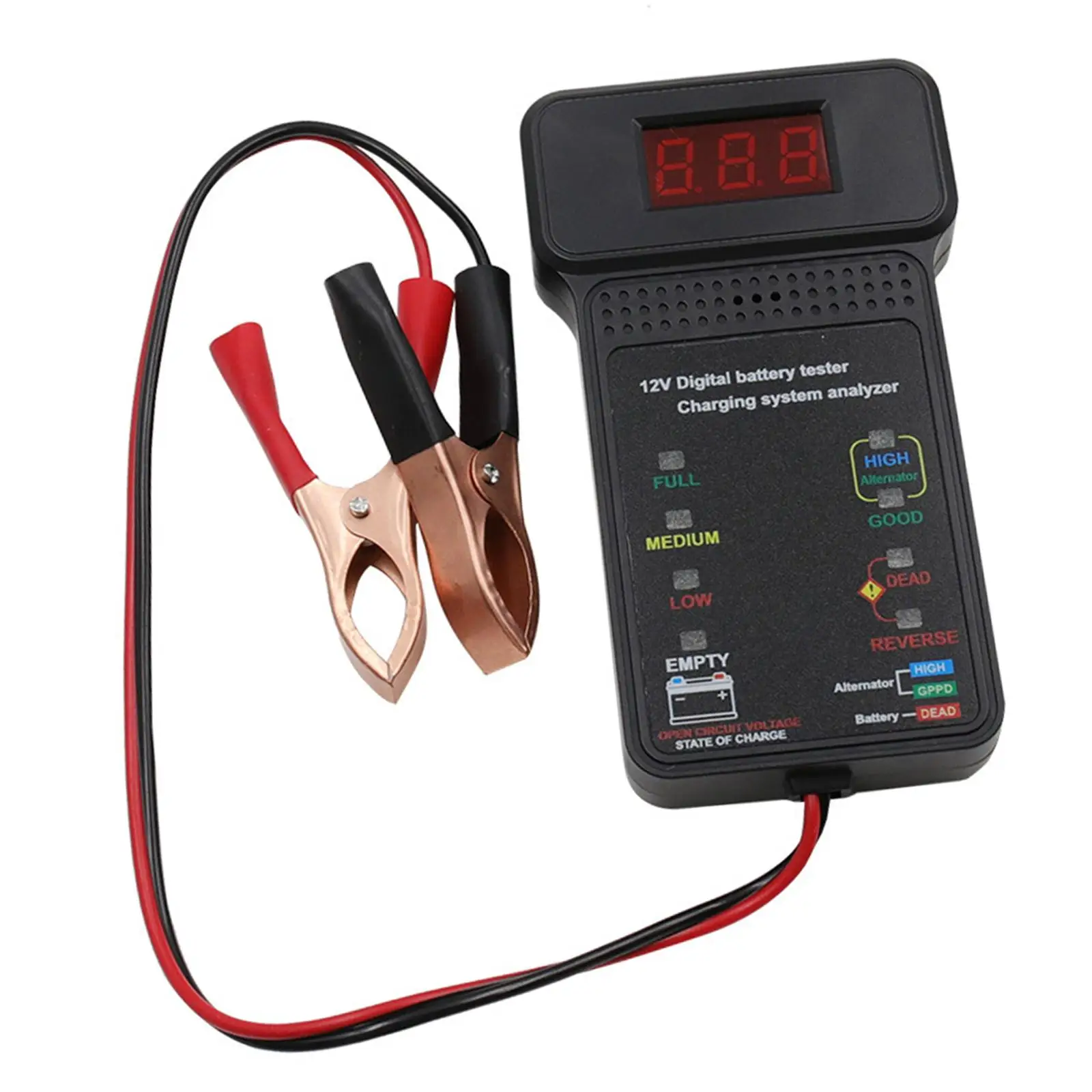 12V Car Battery Alternator Tester Automotive Checker for SUV ATV Boat