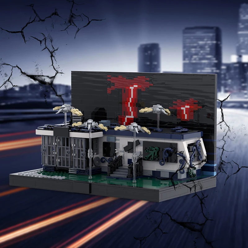 Strange Stuff Vibe Epic 80s Rock Moment MOC Diorama, Electric Guitar Stage Scene Building Set, Compatible Bricks For Adult