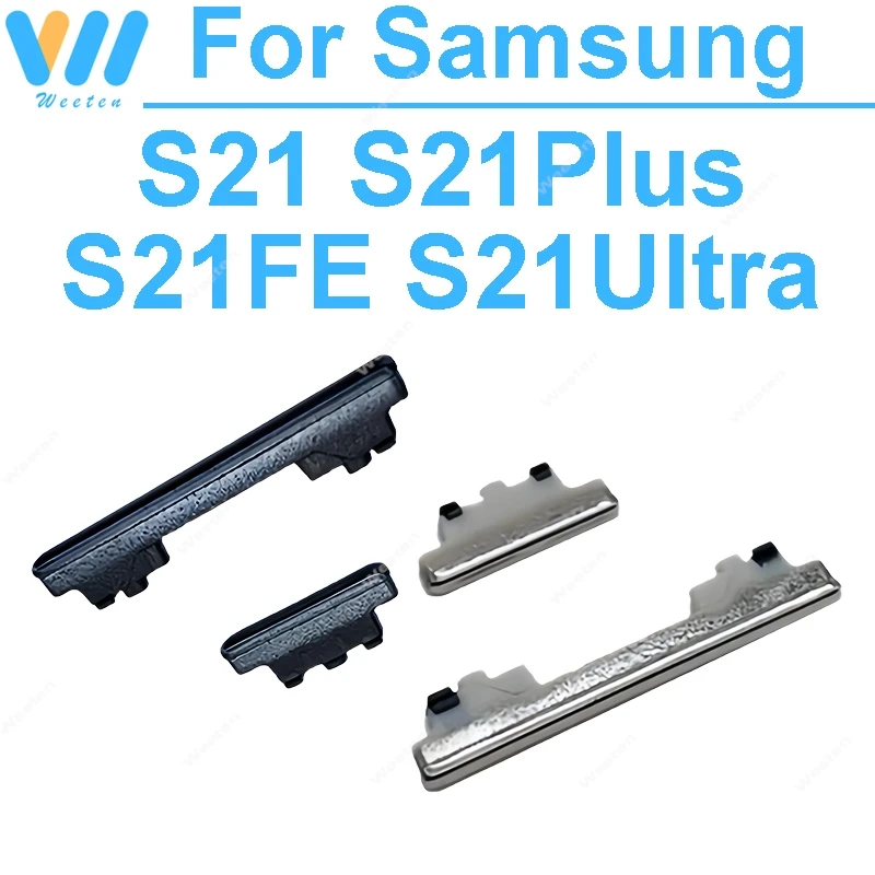 Lautstärke-Seitentaste für Samsung Galaxy S21 Plus Ultra FE G990F G996B G990B G998B Ein/Aus-Netzschalter Ersatz-Reparaturteile