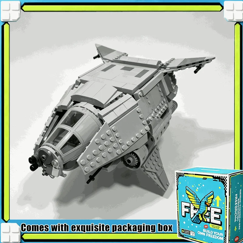 536PCS MOC Galaxy Empires Commando Shuttle Model Custom Building Blocks Space Warship Display Set Creative Assembly Toy Gift