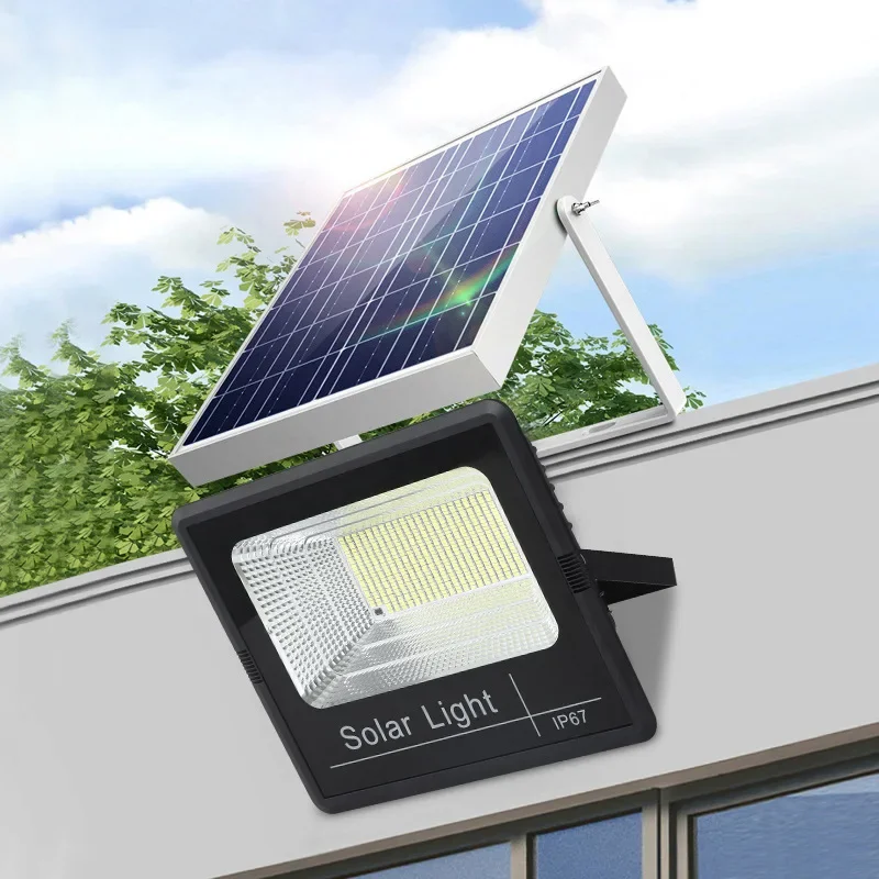 

Solar Flood Lights Remote Control 50-400W Solar Powered Spotlight Outdoor Waterproof IP67 Villa Street Lighting Adjustable Angle