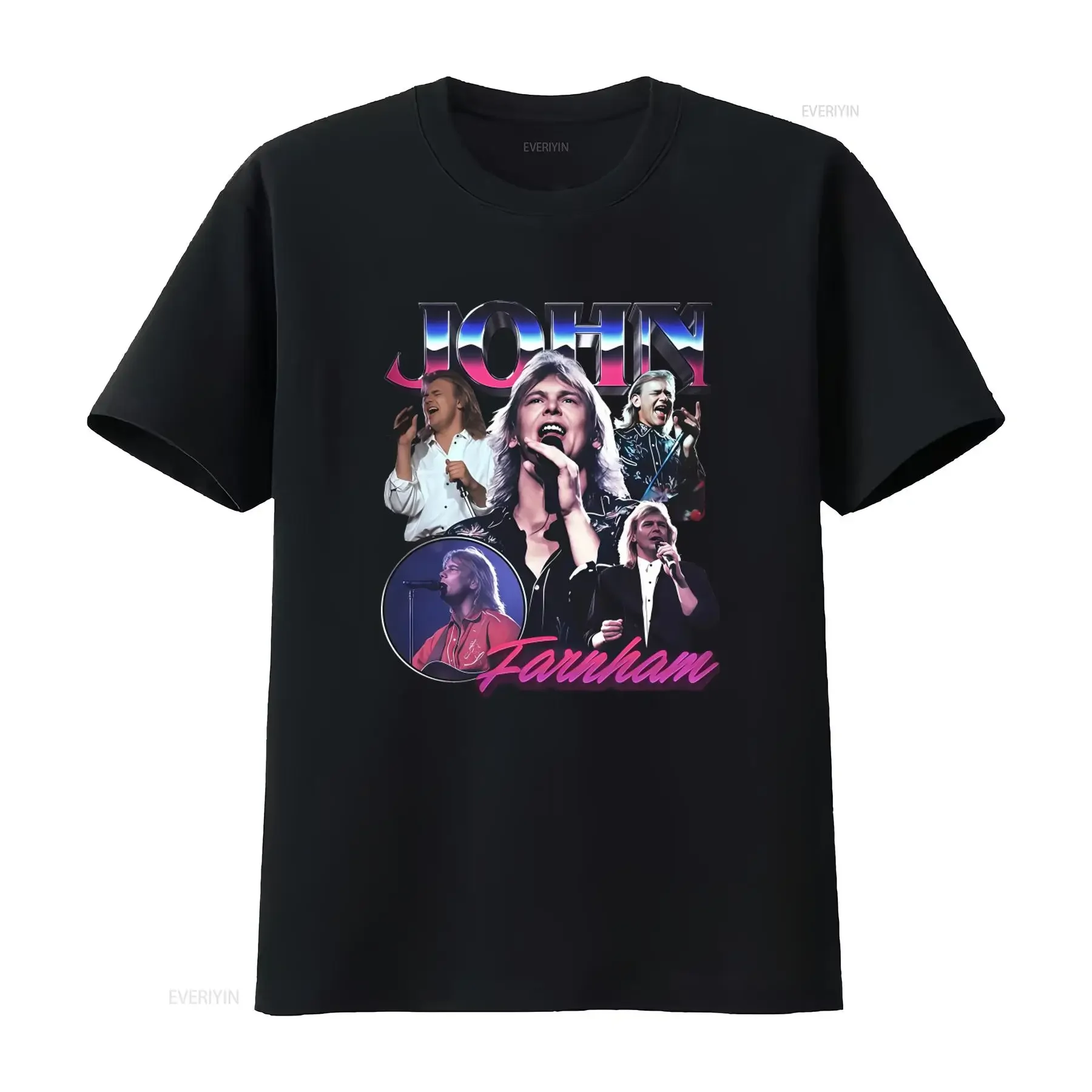 John Farnham Singer Musician Retro Style T Shirt for  vintage Washed Versatile designer clothes Soft Breathable Comfortable