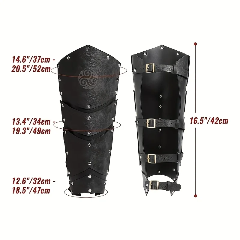 A Pair of Medieval Knight Leg Armor Suitable for Halloween, Cosplay Costumes, and Stage Props