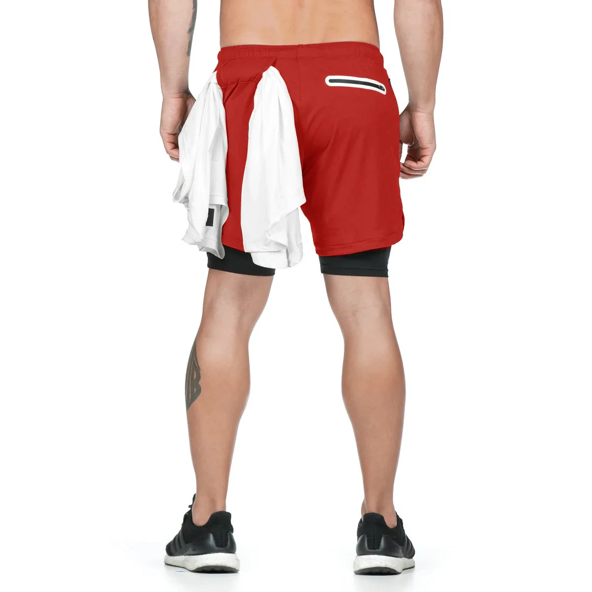 2024 Summer Running Shorts Men 2 in 1 Sports Jogging Fitness Shorts Training Quick Dry Mens Gym Men Shorts Sport Gym Short Pants