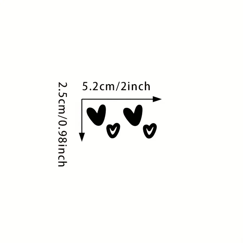 Mini Heart Sticker Cute Aesthetic Vinyl Decal 2PCS Car Rearview Mirror Auto Glass Laptop Decor Gift