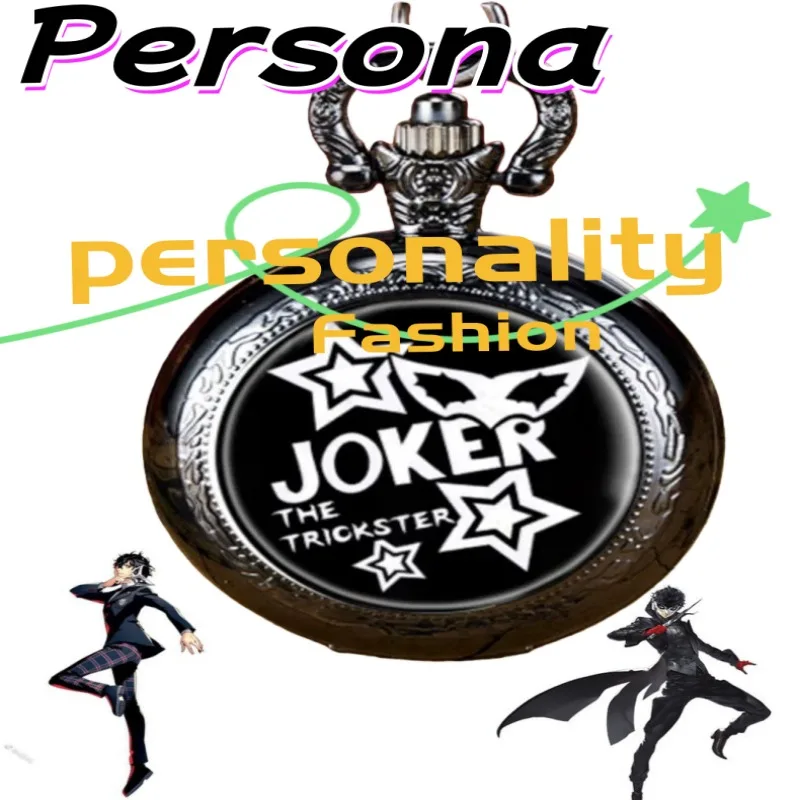 

Ожерелье с карманными часами Persona, милое и стильное креативное ожерелье с героями мультфильмов для мальчиков и девочек, подарок друзьям на день рождения