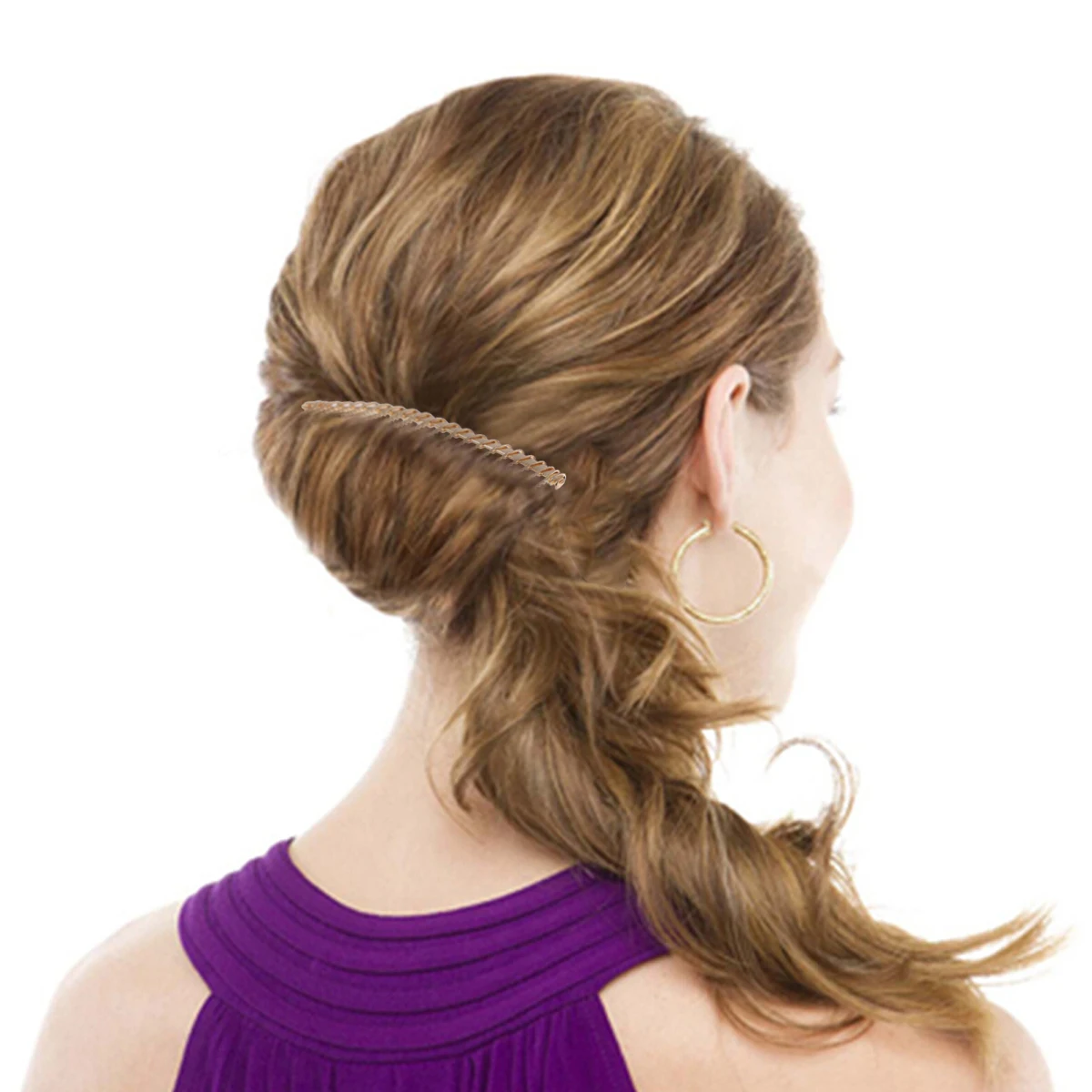 

5pcs Metal Hair Combs Inserted Combs For Women Elegant Headdress Wedding Party Daily Use Golden Hair Accessory