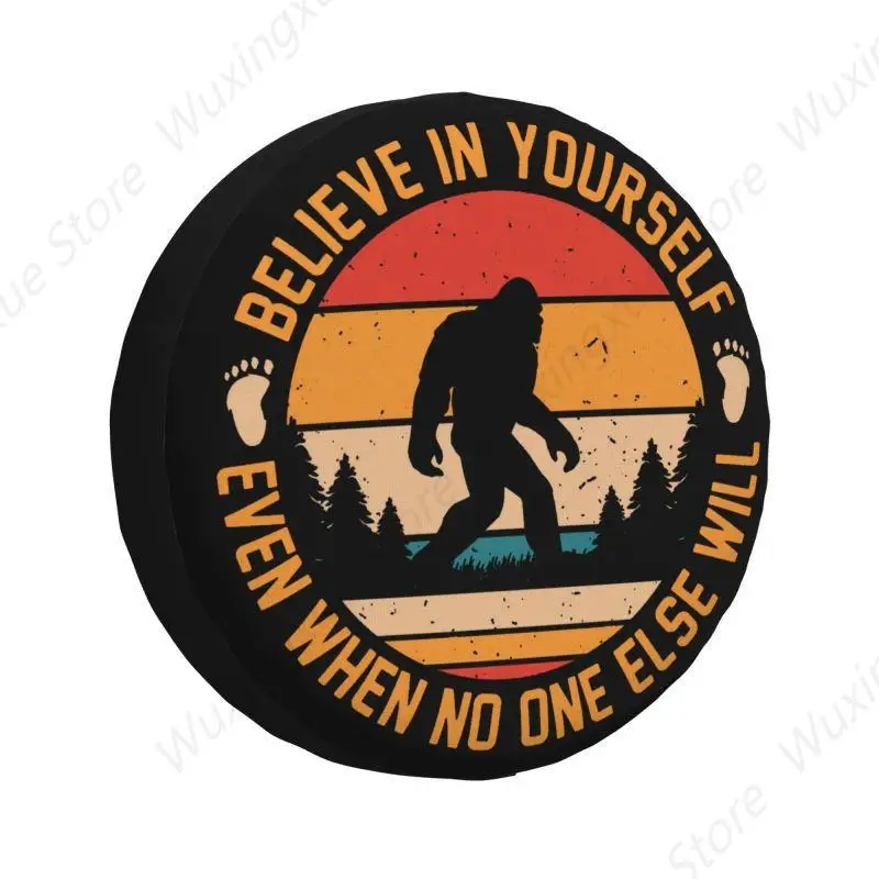 Believe In Yourself Bigfoot Spare Tire Cover for Suzuki Mitsubish SUV RV 4WD Car Wheel Protectors Accessories 14