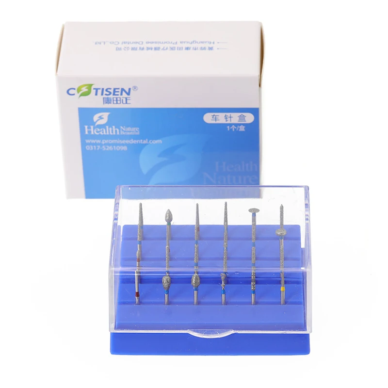 JINGT Dental 24-Hole Car Needle Box High-Speed Plastic Band Built Rack  Bur High Speed Placement Holder With Lid