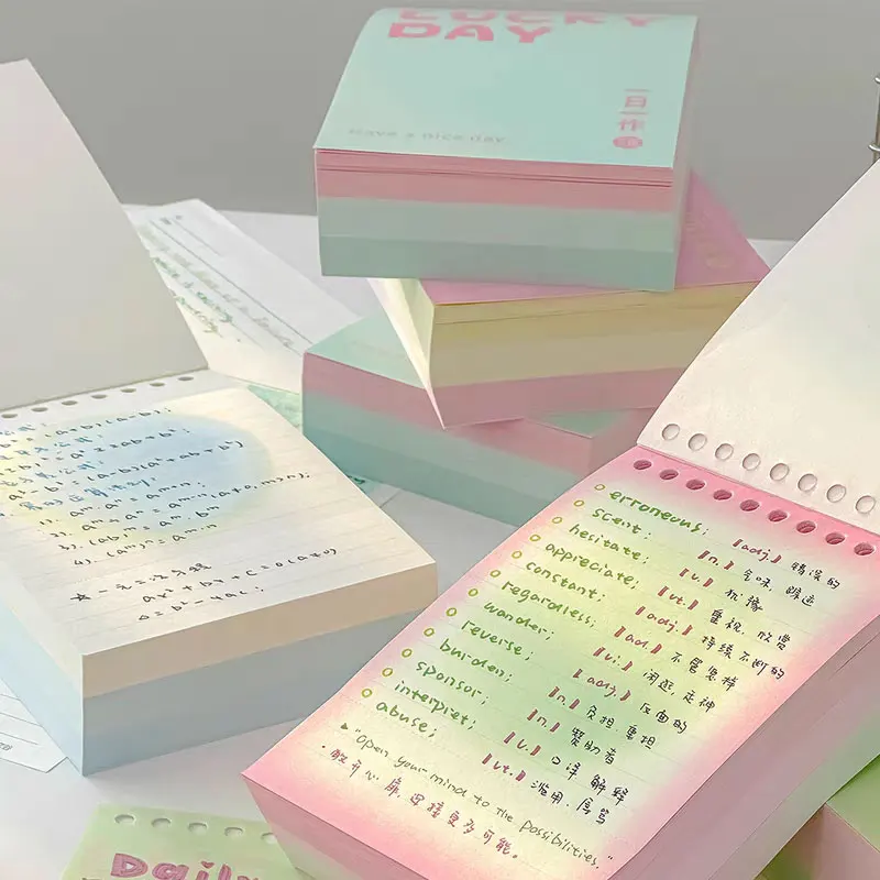 375Sheets/Lot Detachable Notepad Diary Leaf Notebook Sketch Book Stationery Journal Writing Pads Office School Supplies Statione