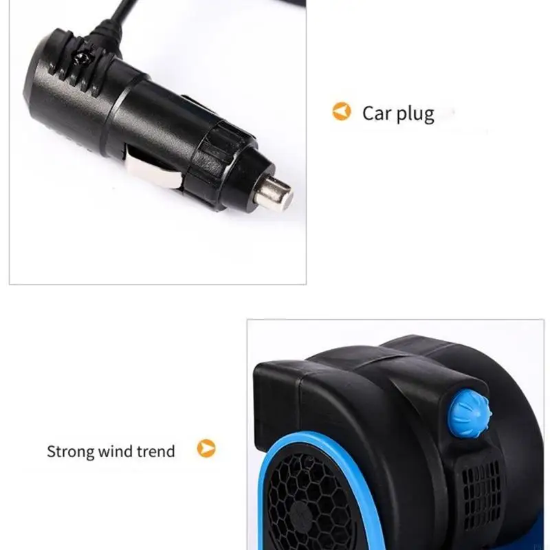  In Car Fan with Low Noise Air Circulation Fan 12V/24V for Short Daily Drives
