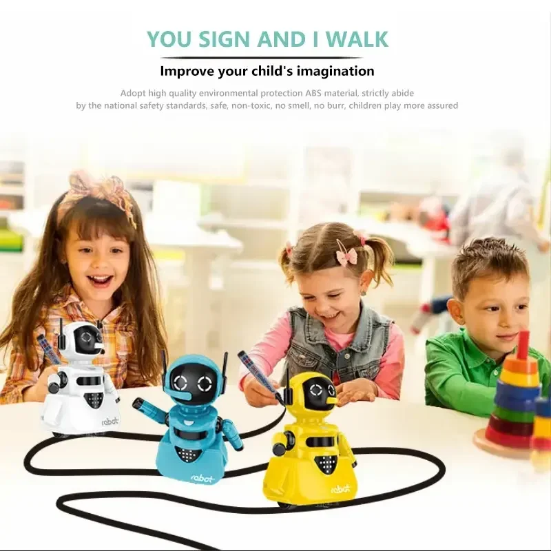 Tracer bot conjunto mini caneta inteligente indutiva rastreamento robô codificação brinquedos educativos presente do feriado máquina de caneta mágica