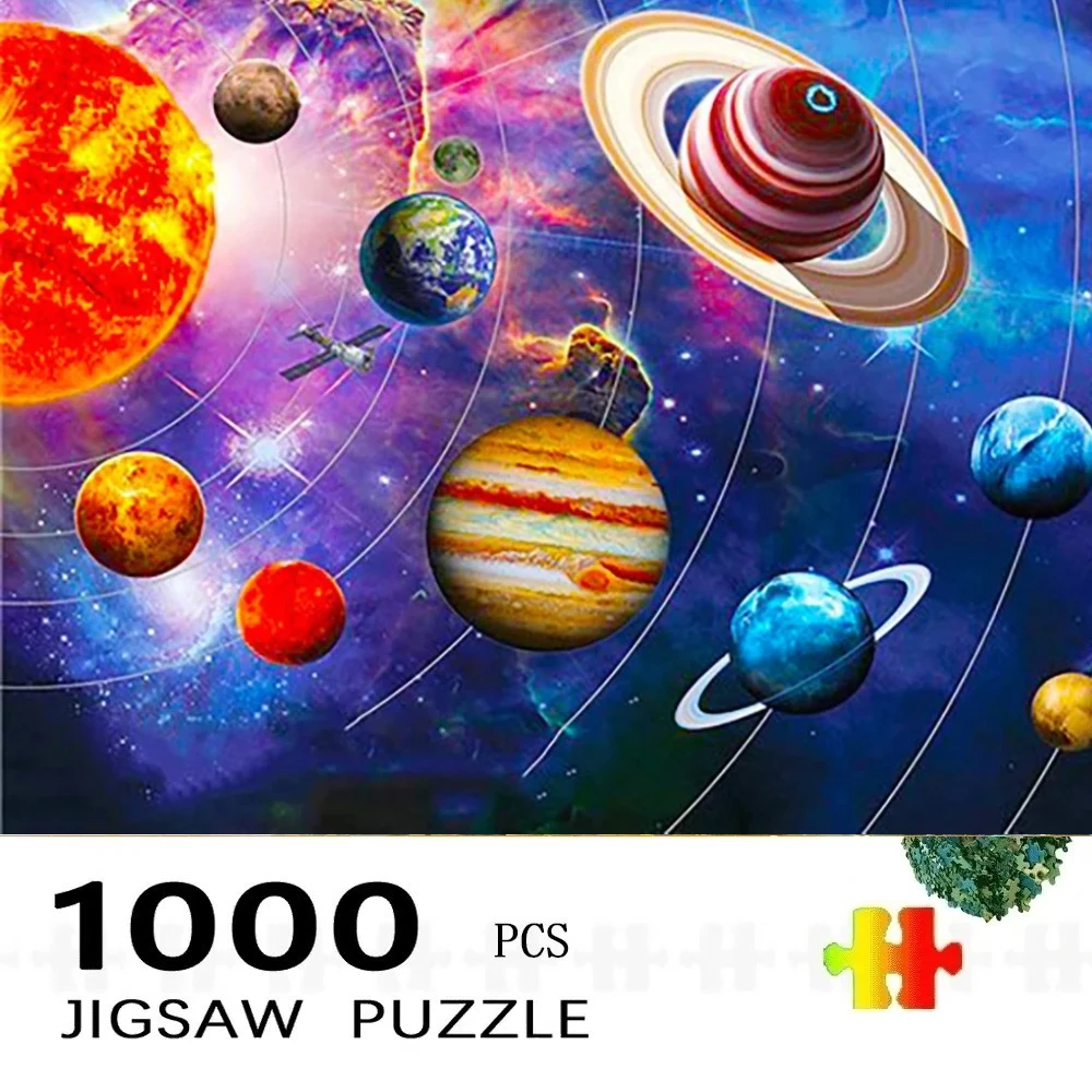 

500/1000 Pieces Jigsaw Puzzle, Space Planet Jigsaw Puzzle Educational Toy for Kids Children 's Games Christmas Gift