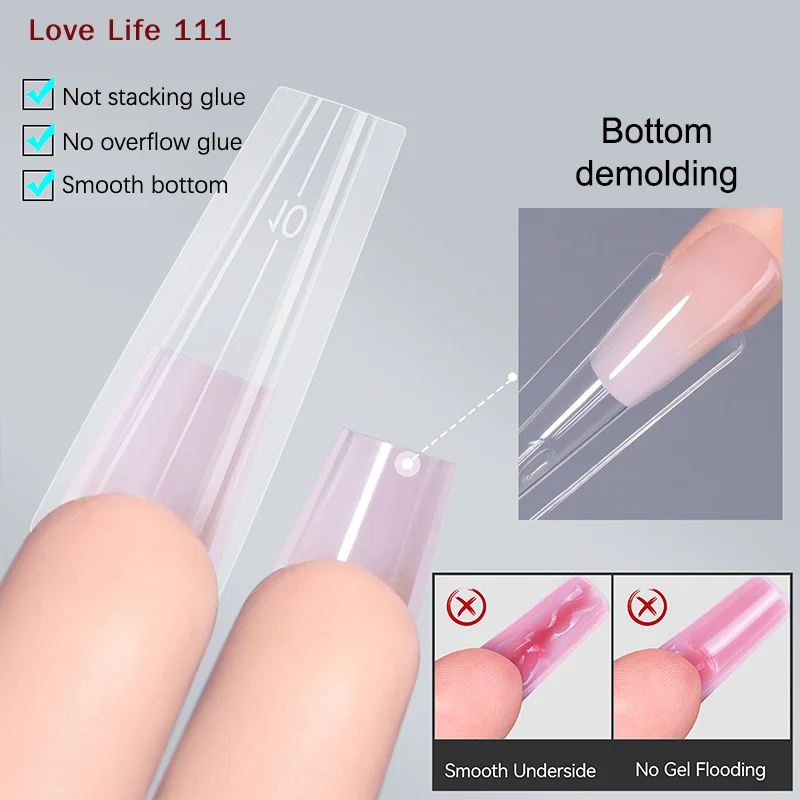 

Sandwich Dual Nail Forms 240pcs 15Size Quick Extensions-Dual Forms No Paper Forms Needed 3D Ellipse Manicure Forms Nail Art Tool