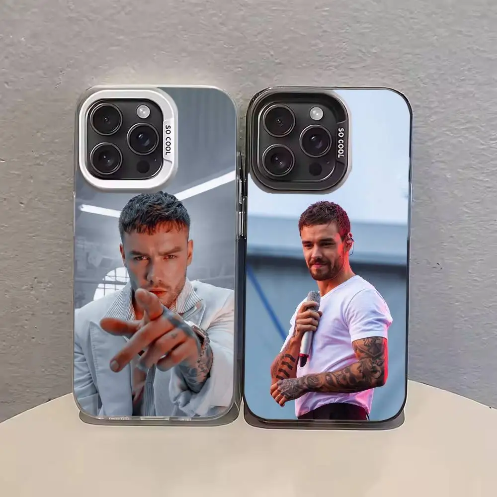 

L-liam Singer P-Payne Phone Case For iPhone 17,16,15,14,13,12,11,Pro Max,Plus black Candy Silver Cover