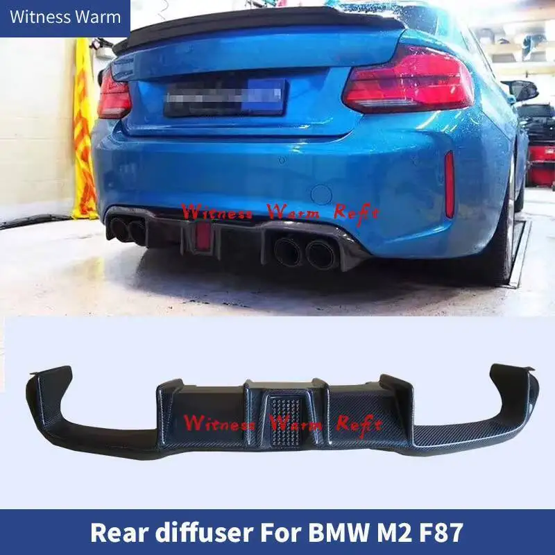 Pour Bmw série 2 F87 M2 coupé 2 portes diffuseur arrière en Fiber de carbone lèvre 2016-2019 diffuseur de pare-chocs arrière becquet Frp