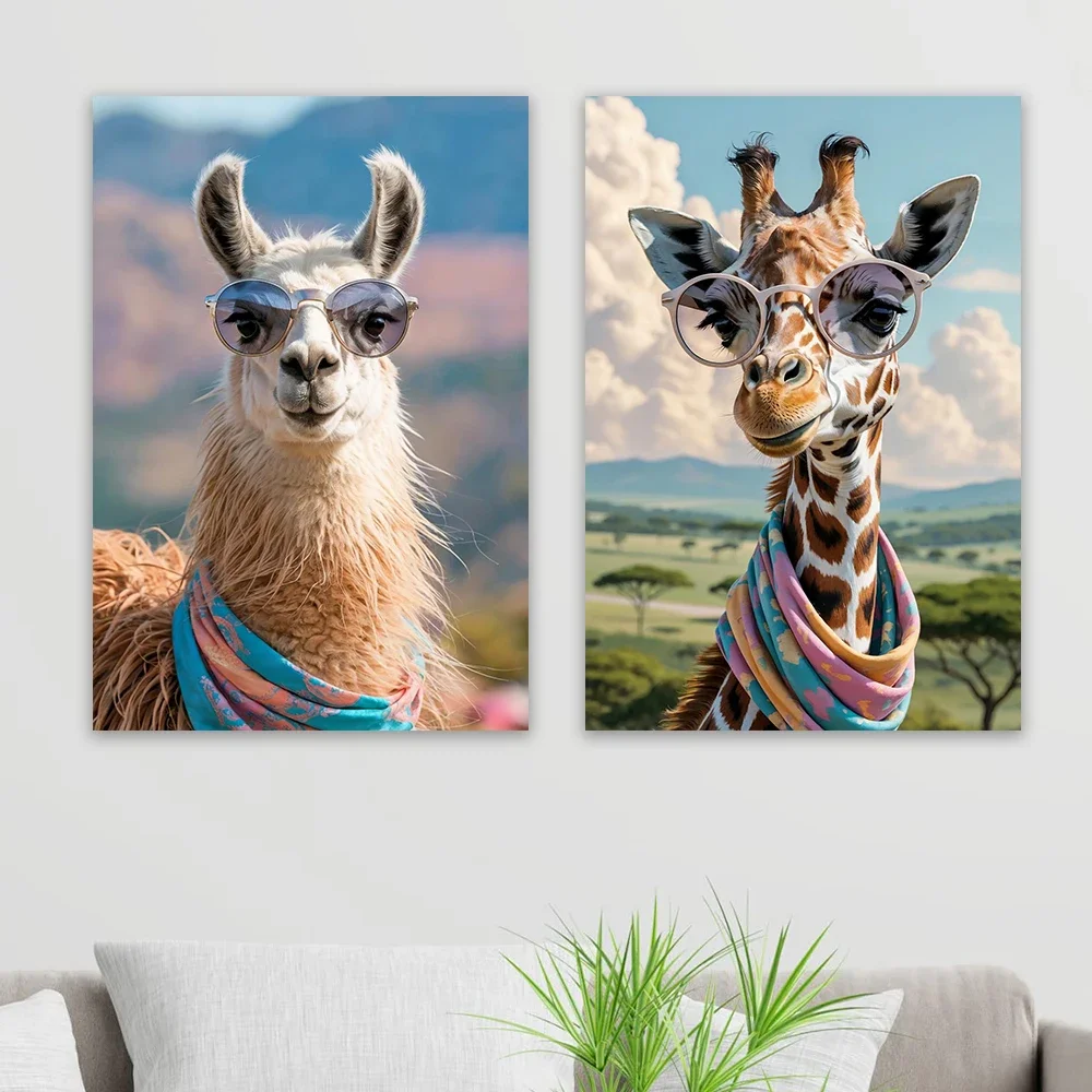 1pc frameless Canvas Painting American Football Tiger Print Zebra Art Poster Funny Animal Fashion Canvas Painting Cincinnati Ben