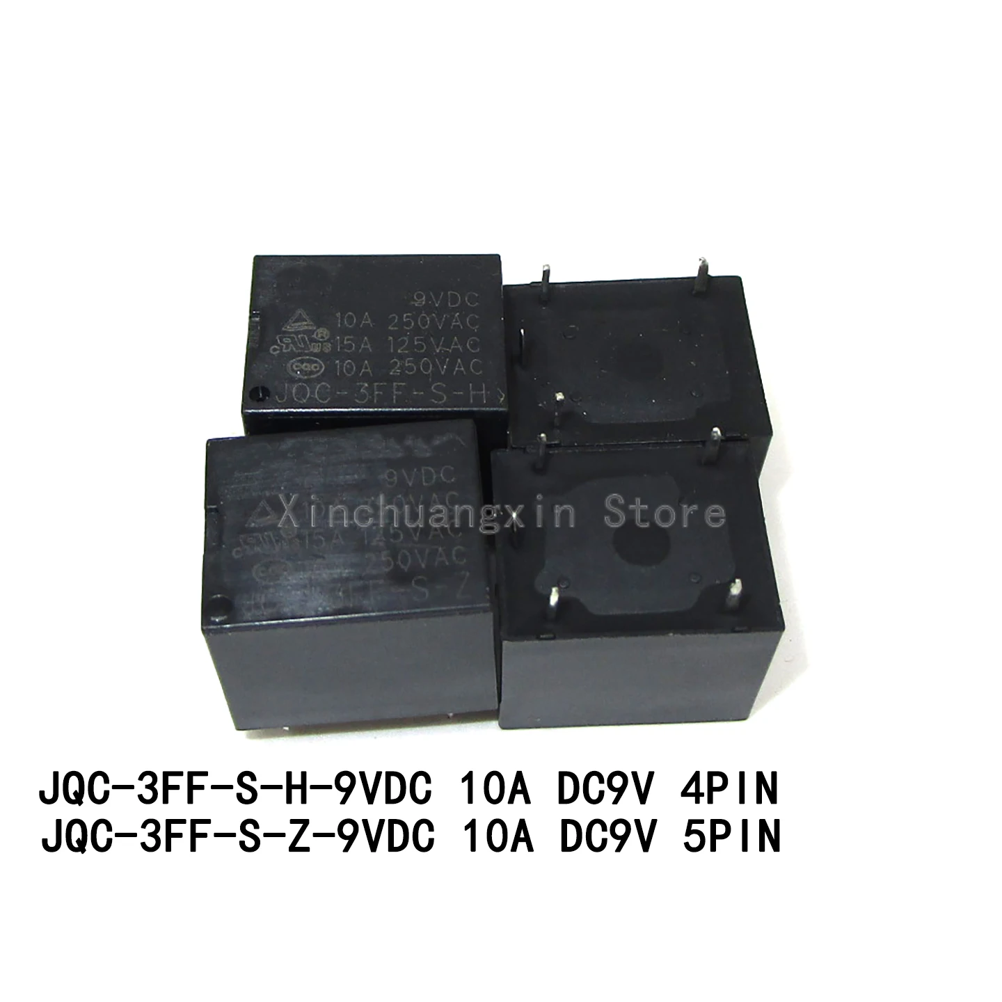 2PCS JQC-3FF-S-H-9V Z-9VDC 10A 4/5-pin Normally Open/Changeover Relay T73 Type HF Original Power