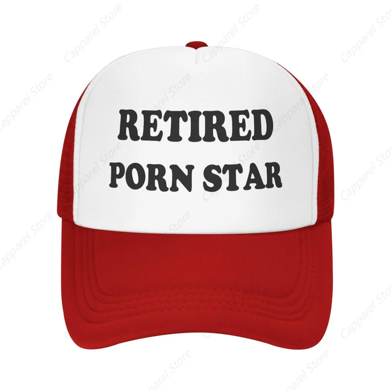 Retired-Porn-Star-Trucker Hat Funny Hats Men Women Foam Mesh Snapback Baseball Caps Stupid Party Gifts