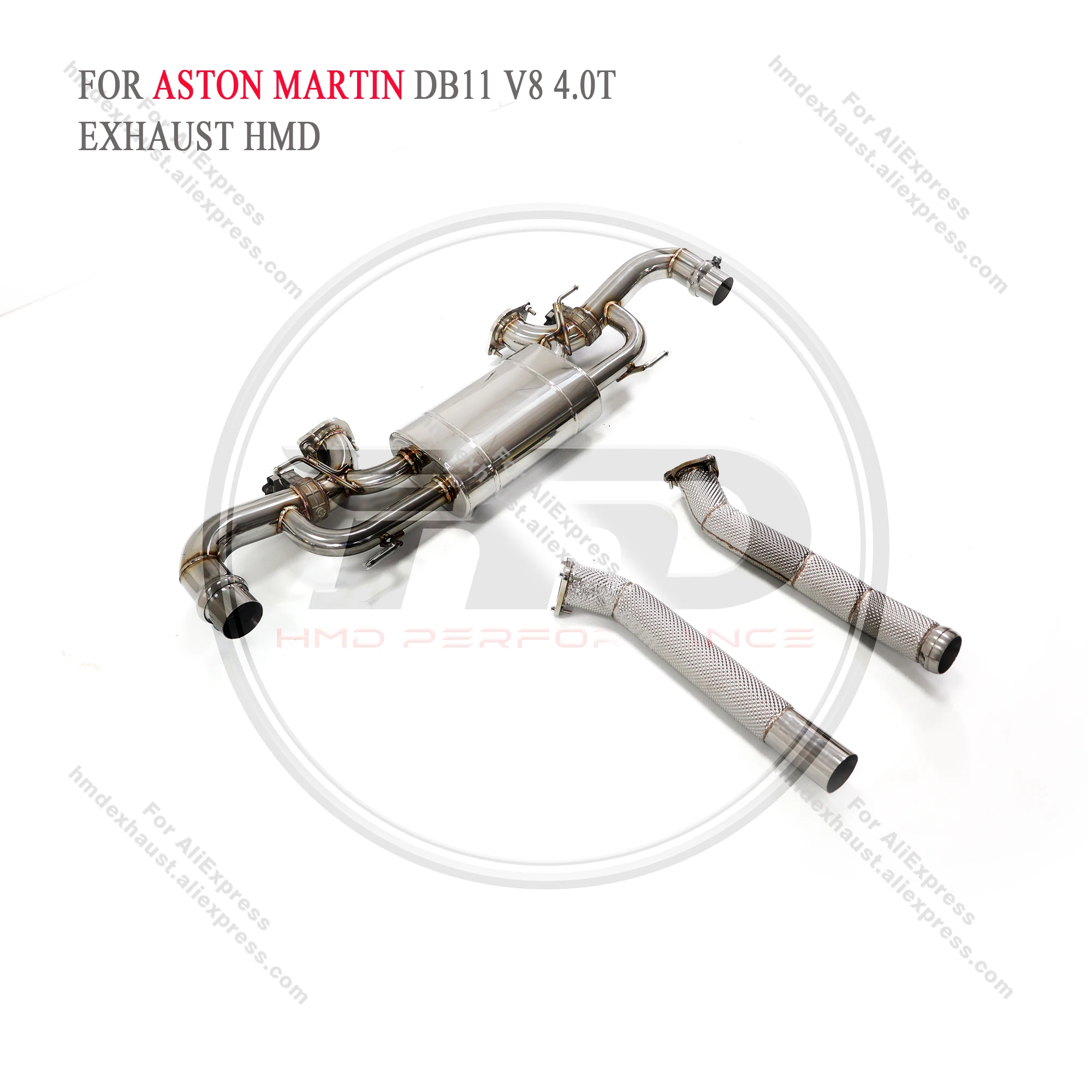 HMD Stainless Steel Exhaust System Performance Catback for Aston Martin DB11 V8 4.0T Valve Muffler