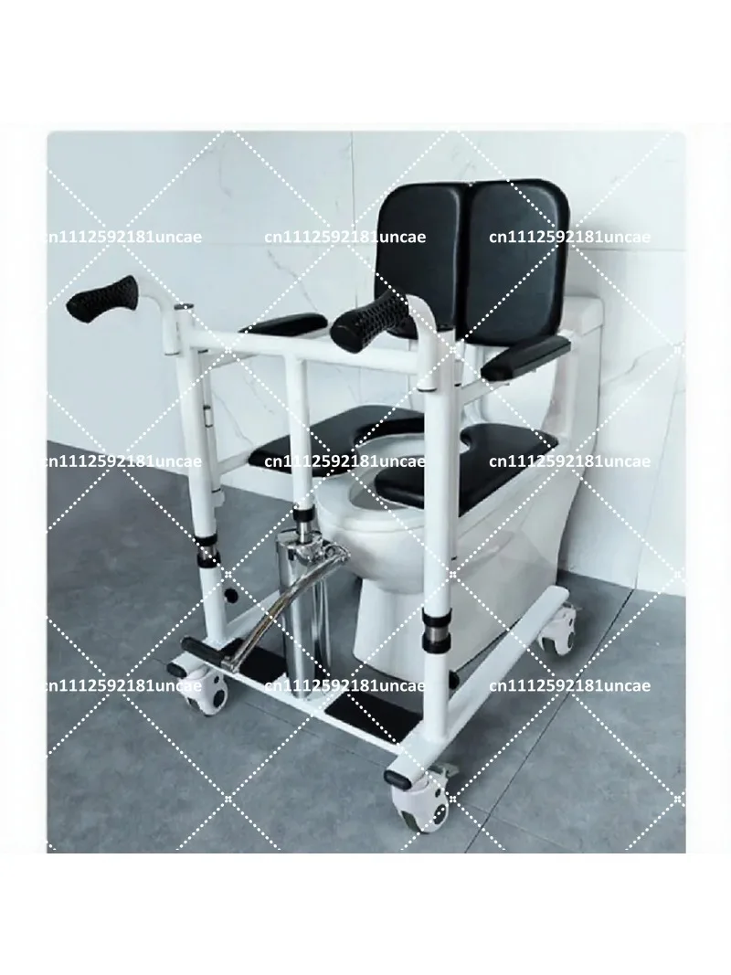 Hydraulic Patient Lift for Elderly Bedridden Care, Multi-Function Wheelchair Transfer Lift, Portable Mobility Aid for Home Use