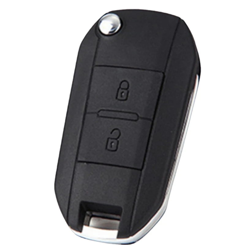 FLYBETTTER OEM 2ボタン交換用キーケース改造フリップ折りたたみリモートキーシェル プジョー206 207 シトロエンC2用