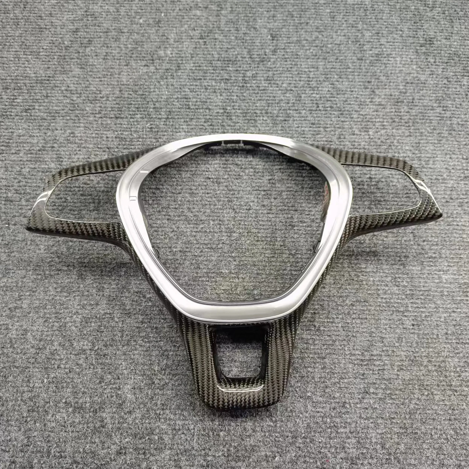 Carbon Fiber Car Steering Wheel Buttons Panel Cover Trim for VW Tiguan MK2 Golf 7 7.5 Polo T-Cross T-Roc Touran Jetta 2017-2021