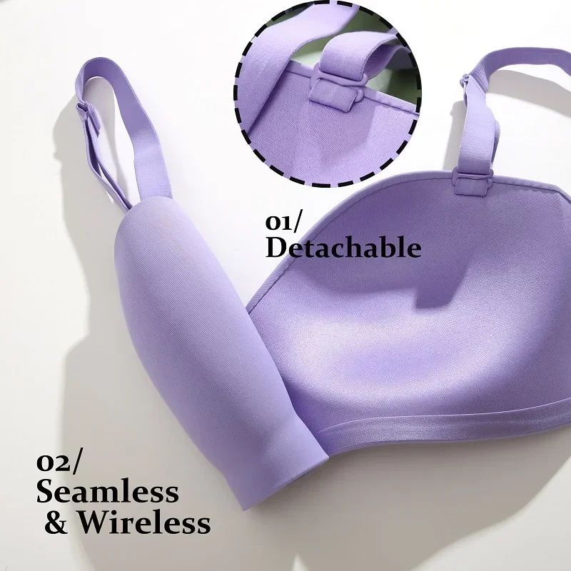 المرأة مثير سلس حمالات الصدر قابل للتعديل رفع حمالة لا الصلب الإناث ملابس داخلية مريحة السيدات بلون الملابس الداخلية Bralette