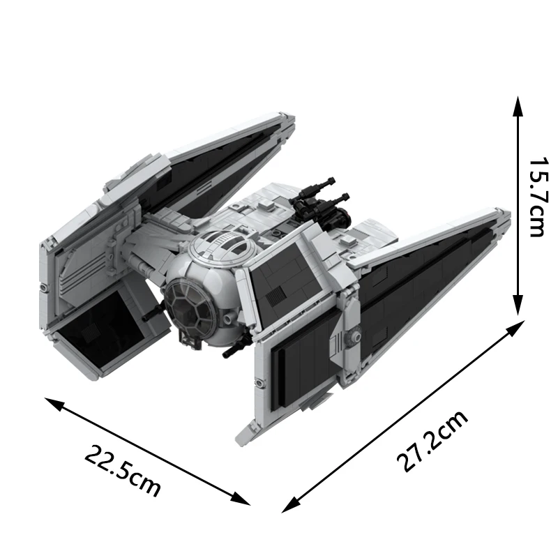 1105 Pcs Mocs Set Star Movie Spaceship Bricks Imperia TIE Aggressor (TIE/ag) Starfighter Kits Model Builidng Blocks Fighter Toys