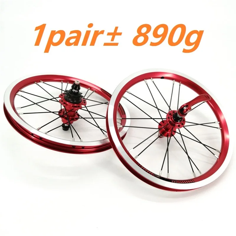 Daherbya412 k3折りたたみ自転車ホイールセット,14インチ,アルミニウム