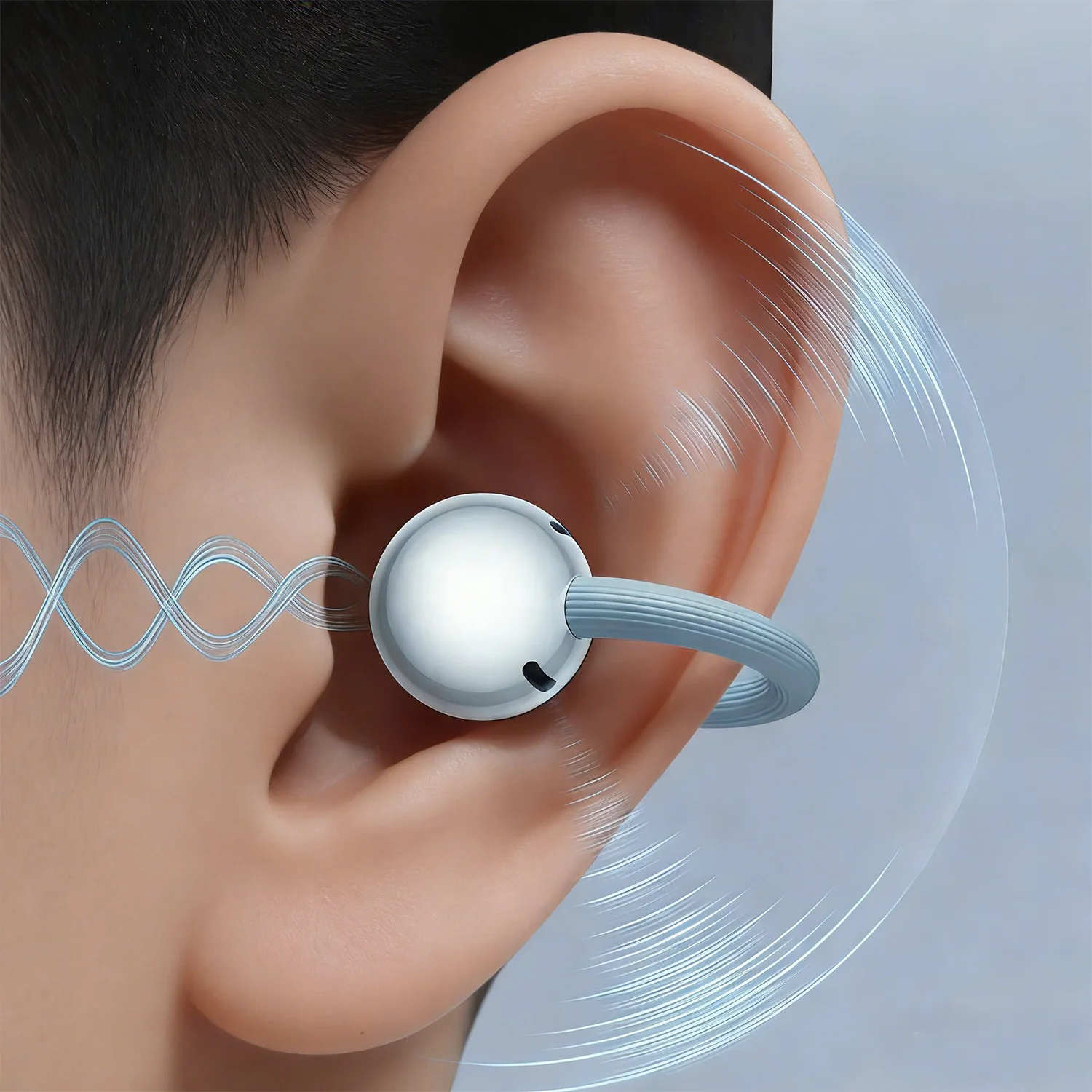 C-shaped Bridge Open Ear Clip Bluetooth Headphones Sports Running Anti-drop Comfortable Wear Wireless Earbuds